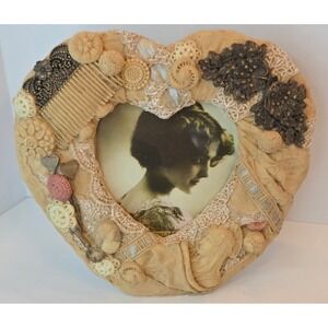 VTG United Design Corp Fancy Frames Cameo & Lace Heart Picture Frame FF-95944